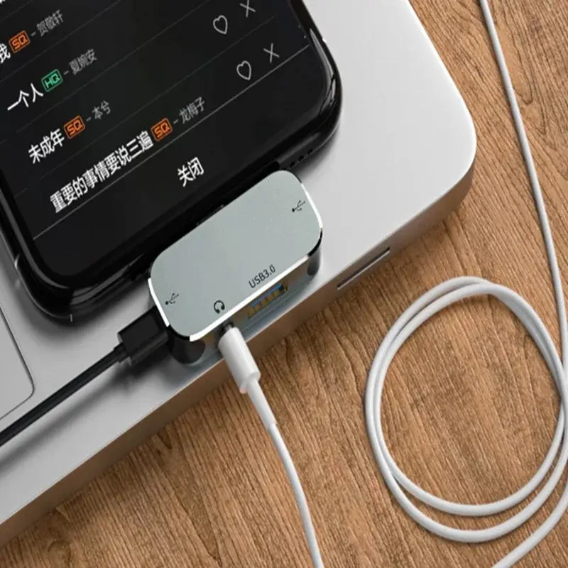 Compact Multifunctional USB Type-C Docking Station HUB - Computer Accessory with 3.5mm Jack, 100W PD, USB2.0/USB3.0/USB3.1, HDMI-Compatible Extender for Home Supplies, Party Gifts