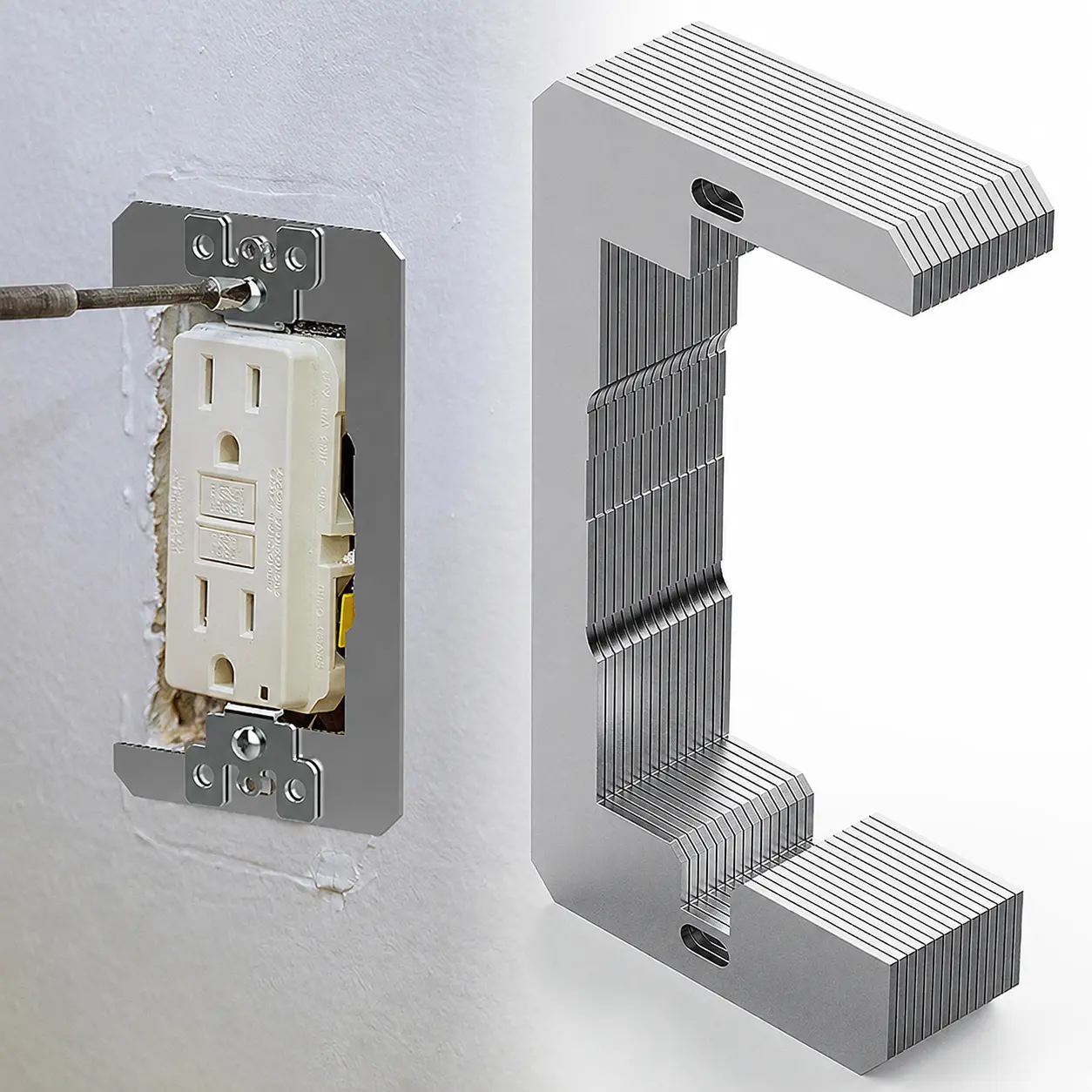 Metal Wall Plate Leveling Shims, Flush‑Fit Spacers for Electrical Outlet, Switch and Household Hardware Installation
