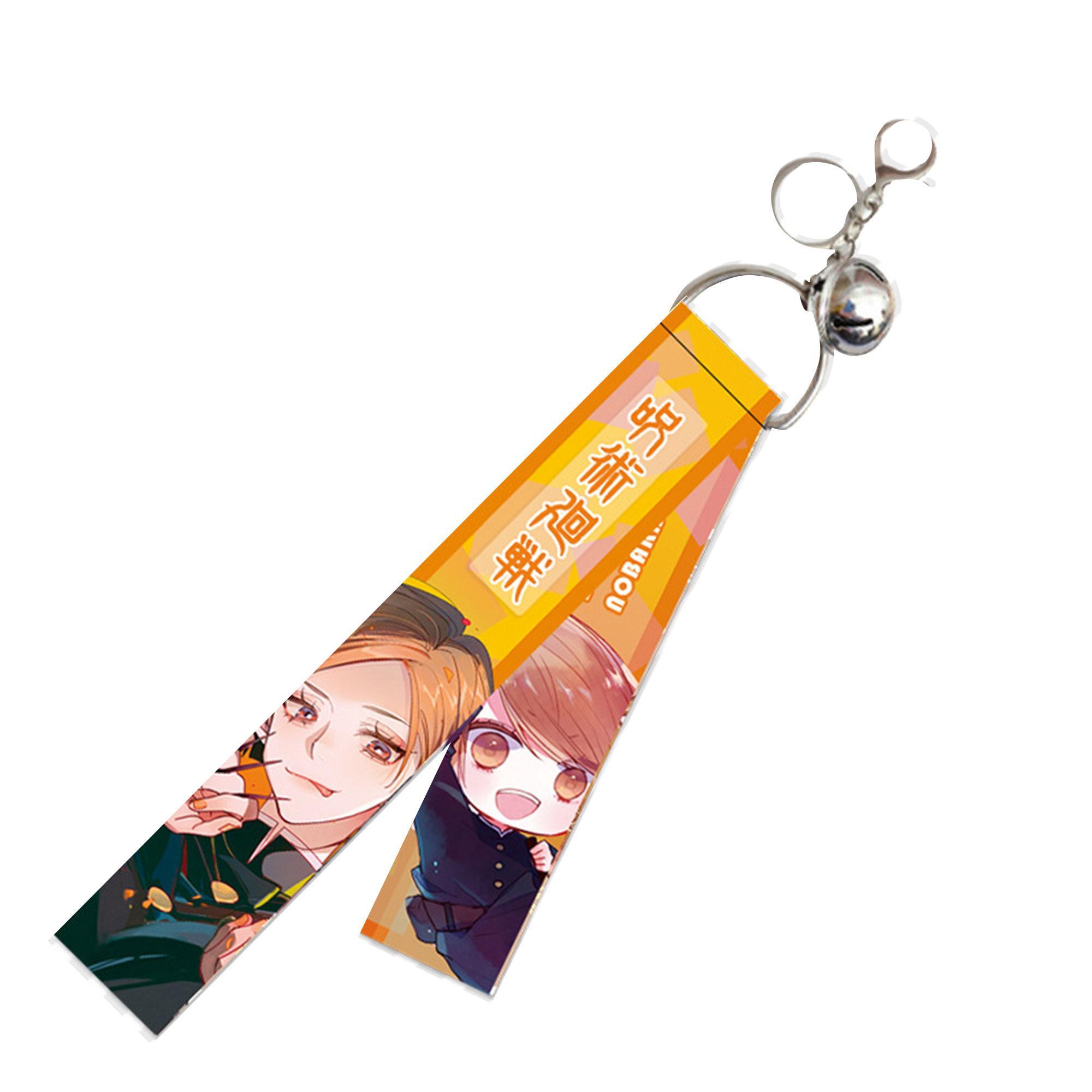 Anime JJK Keychain Gojo Satoru Fushiguro Megumi Phone Charm Accessories Pendant Keyring Bag Cute Cartoon Figure Pendant Keyring