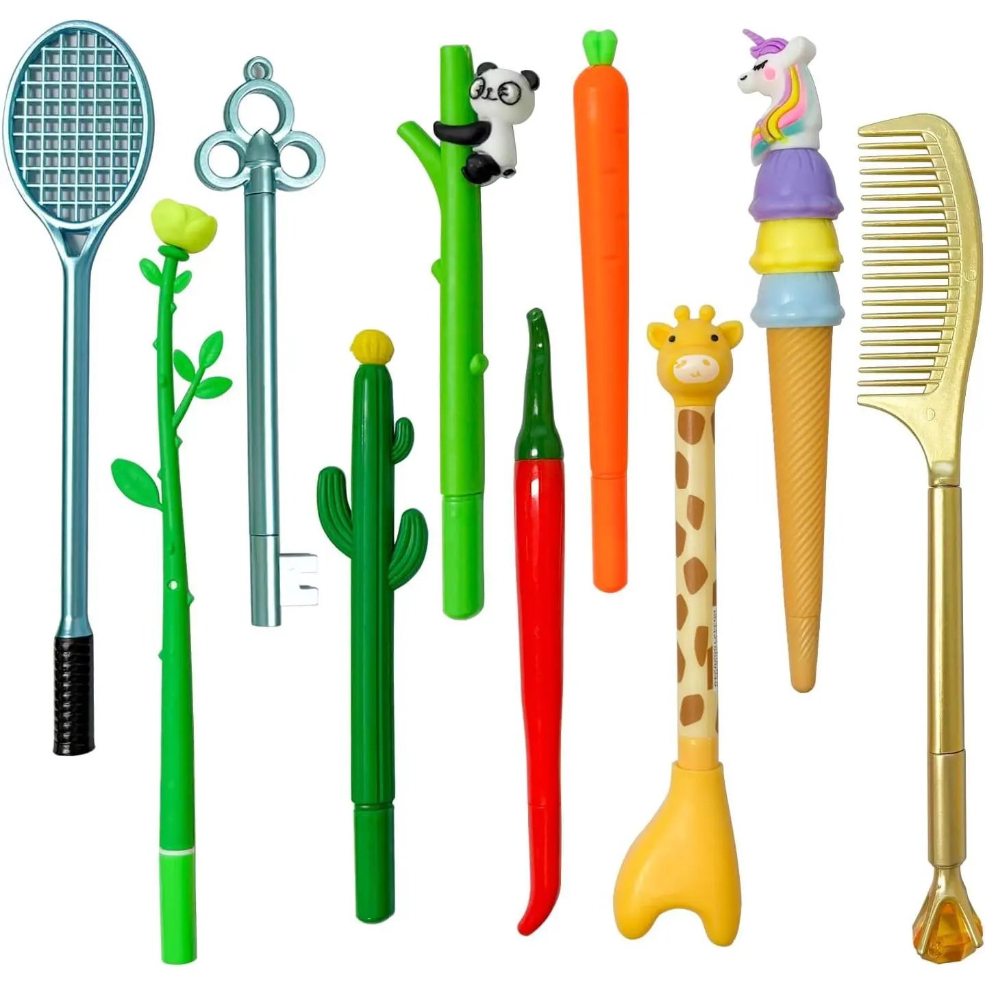 10 count Funny Pens,  Pens,  Kawaii Cartoon Pen for School Office  Work, Weird Silly Crazy Decorative Pen for Teens Adults