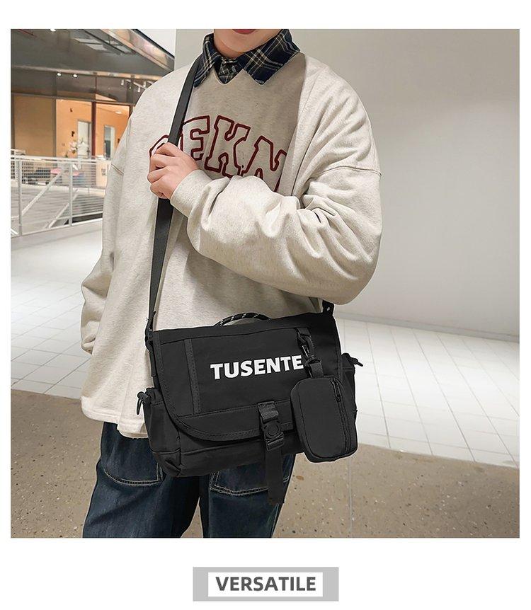 Open-top 2026 winter one-size-fits-all chest bag made of nylon fabric with lettering