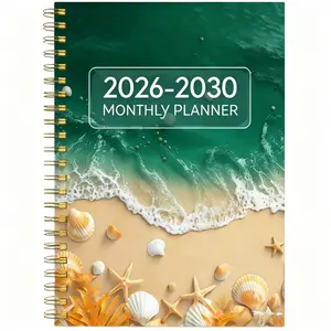 2026-2030 Monthly Planner/Calendar - January 2026 to December 2030, 5-Year Monthly Planner, Dark Blue Ocean Cover Design Notebook, Annual Calendar Planning, Monthly Tabs, 60-Month Calendar, 5.5 x 8.3 Inches, Thick Paper, Elastic Cover, Durable Double-Wire