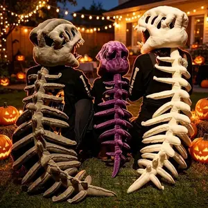 Dinosaur Skeleton Headgear Pillow - 5 Colors, Ideal for Party Cosplay Costume and Sofa Lounging Dino Pillows