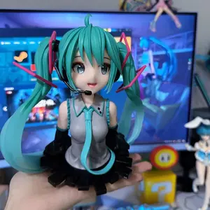 Hatsune Miku Anime Figurine Bust Kawaii Tabletop Decorations Action Figures Doll Model Children Toy Gift