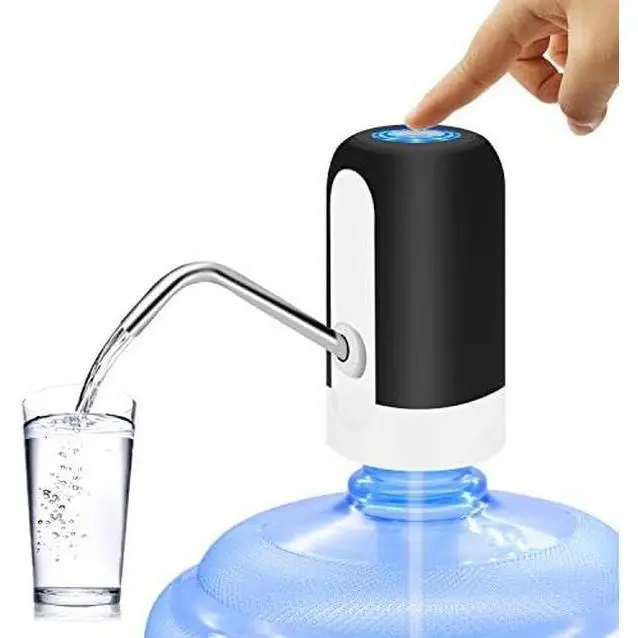 Water Pump for 5 Gallon Bottle - Rechargeable Water Pump for 5 Gal Jug, BPA-Free, Food Grade Silicone Hose, Stainless Steel Spount - 30-40 Days Battery Life, Easy One Switch Operation for Kitchen Outdoor Camping Office