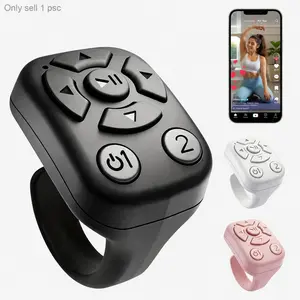 TikTok Scrolling Ring, Wireless Remote Control Page Turner for iPhone Android, Phone Video Scroller, Camera Shutter Remote for Selfies, Short Videos, E-Books and Music Control, Portable Selfie Accessory
