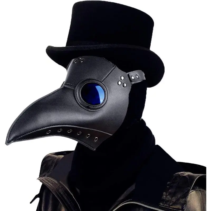 Halloween Plague Doctor Mask, Steampunk Long Bird Beak Raven Mask for Men and Boys, Scary Cosplay Costume Prop for Parties, Haunted Houses & Masquerade