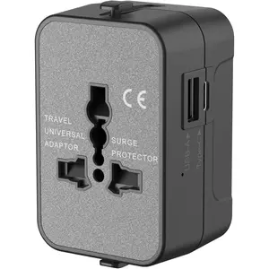 2025 Upgraded  Travel Adapter, -in- International Plug with USB-A & Type-C   Ports, Double Fuse Safety Portable Adapter for EU UK  AU Worldwide Travel