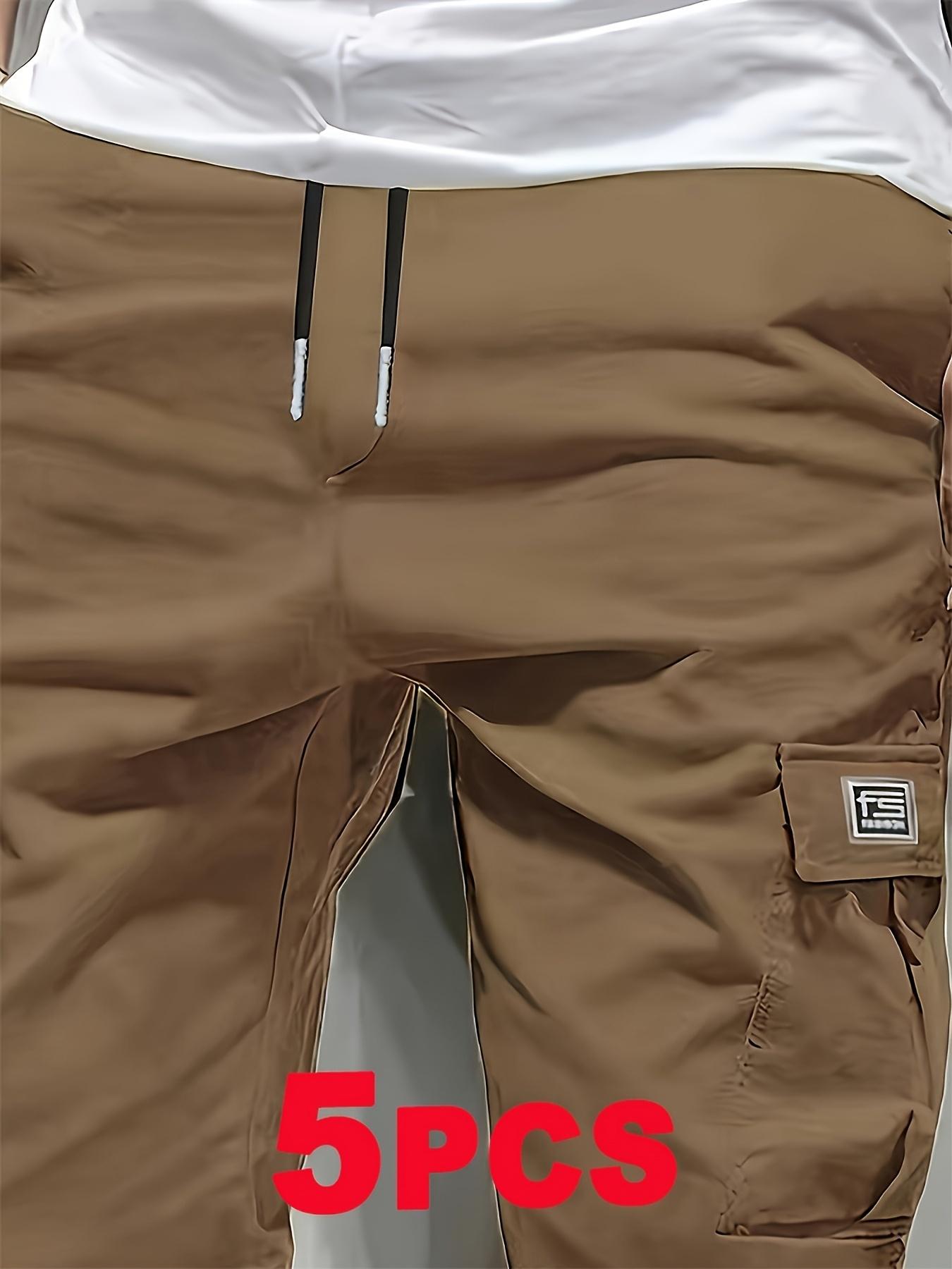 Men’s 5-Pack Lightweight Cargo Shorts, Summer Trendy Casual Shorts, Multi-Pocket Design, Durable Fabric, Anti-Pilling, Wear-Resistant, Tear-Resistant, Comfortable and Breathable, Stylish and Versatile, Suitable for Outdoor Leisure Menswear