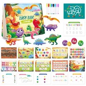 Dinosaur Theme Busy Book Children's Preschool Learning Toy Book Early Education Enlightenment Quiet Book