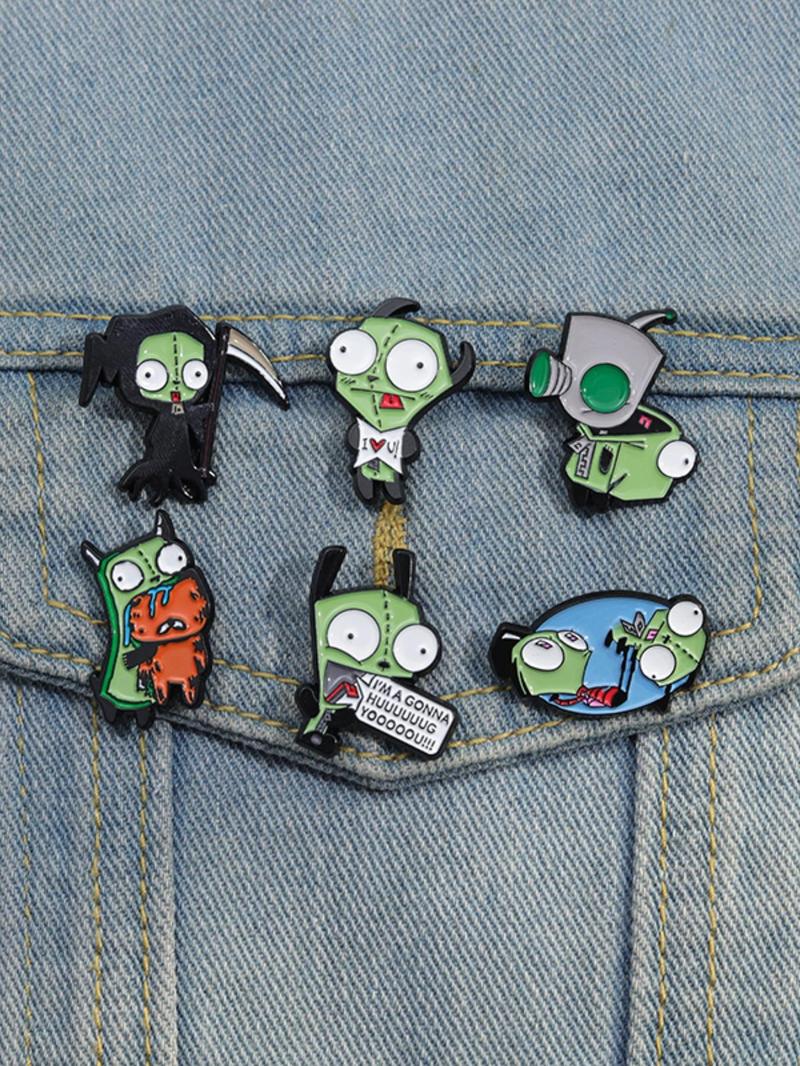 Cartoon Monster Design Brooch, Cute Creative Brooch, Fashion Accessories for Women & Men, Creative Gift, Jewelry for Backpacks, Jeans, Scarves, Hats Decoration