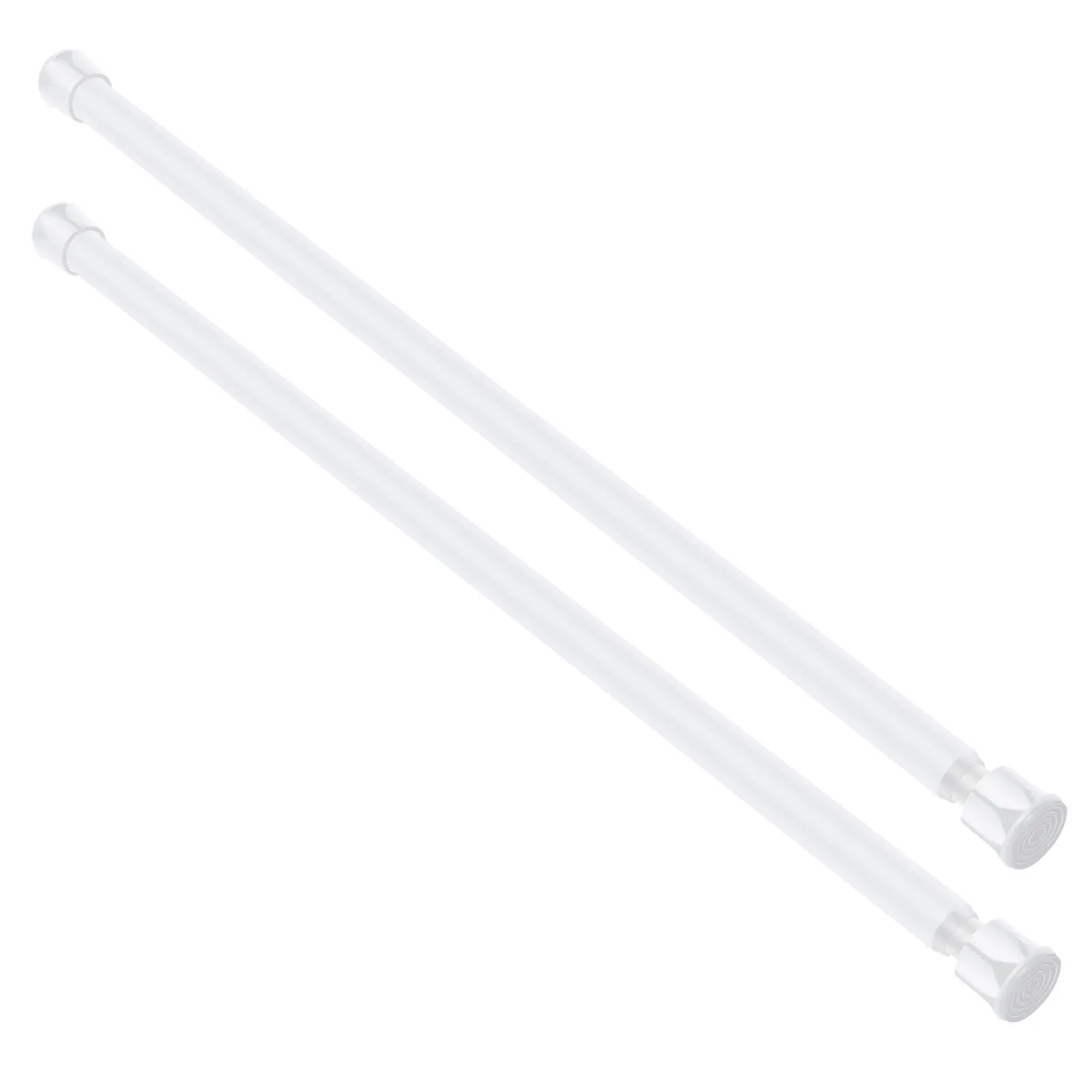 Cupboard Bars Spring Tension Rod 2 pc, Adjustable, No Drilling Small Tension Shower Curtain Rod Ideal for Small Windows, Lockers, Kitchen，Wardrobes