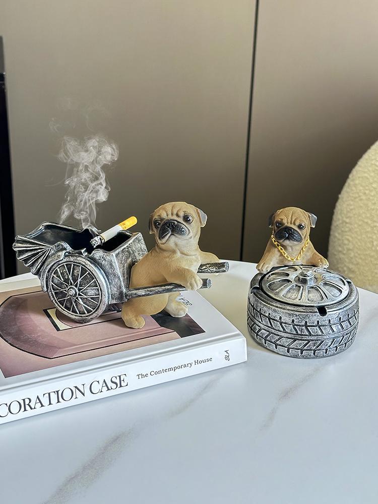 Ashtray Puppy Cart Series Decorations Creative Personalized Fashionable Home Living Room Office Decorations Gifts