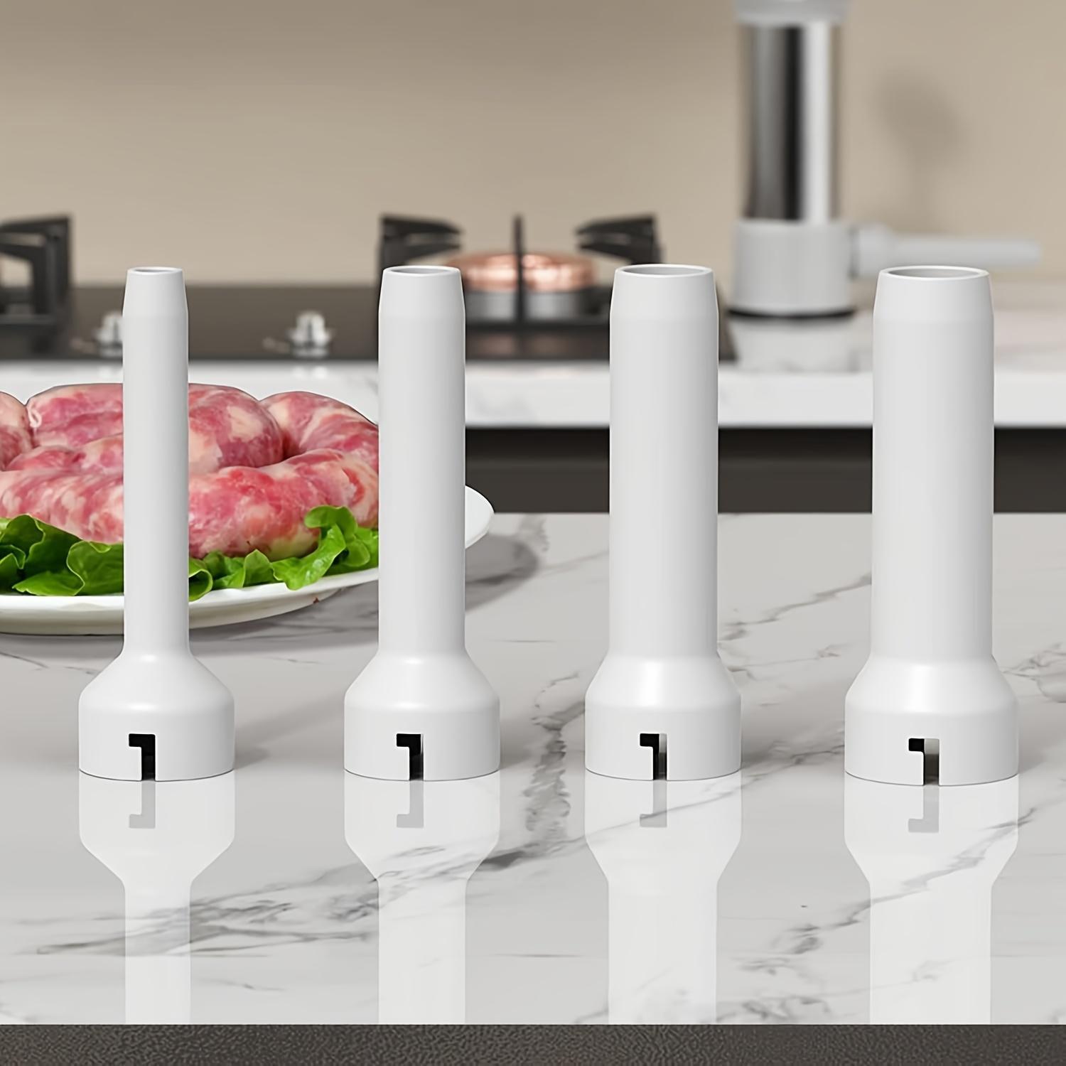 Sausage Stuffer with 4 Filling Tubes, for Meat Sausage Fillings, a Tool for Handmade Vertical Sausages in Home Kitchens