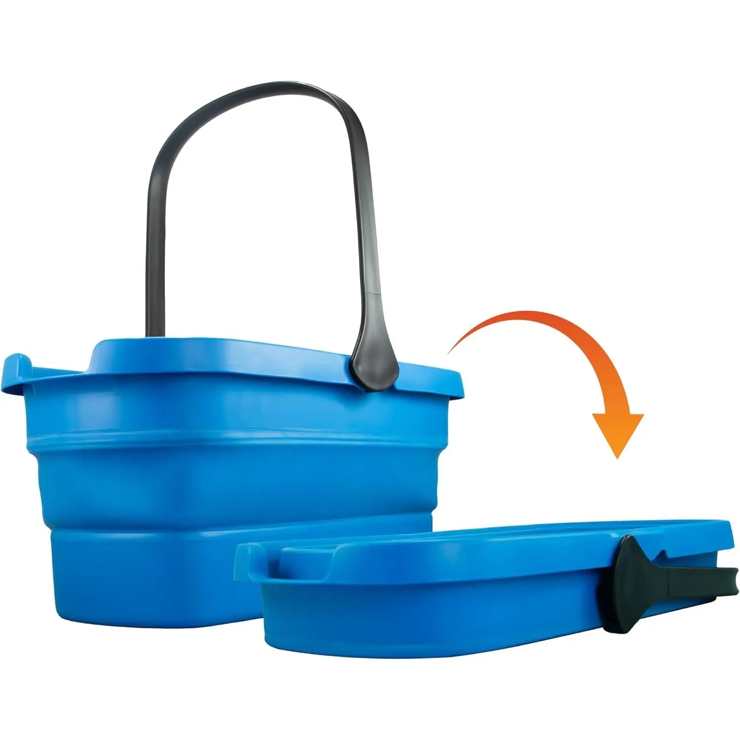 3-Gallon Collapsible Bucket, Portable Household Cleaning Supplies, Small Washing Buckets with Handles, Essential Water Container and Storage Organizer Tool