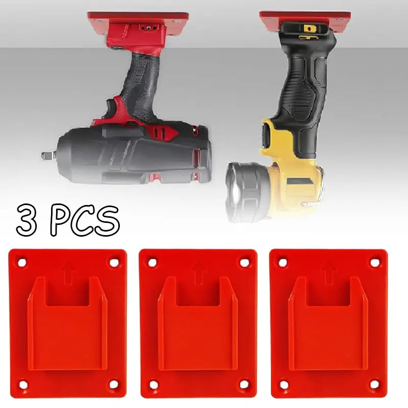 3 pieces wall mounted tool rack, drill rack, heavy duty storage rack manager, suitable for drilling, sawing, workshop garage