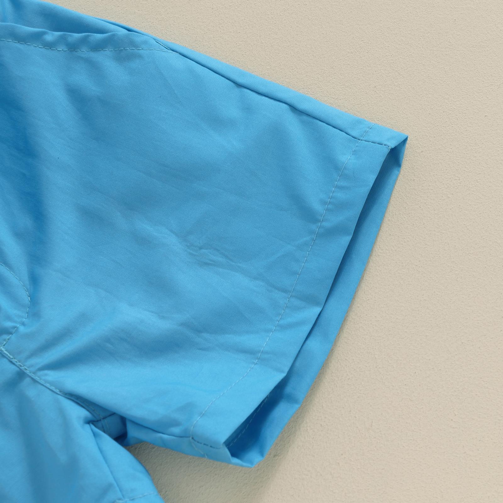 Babamoon Toddler Baby Boy Easter Outfits Carrot Rabbit Print Short Sleeve Button Down Shirt Top Solid Shorts Set Summer  2Pcs Clothes