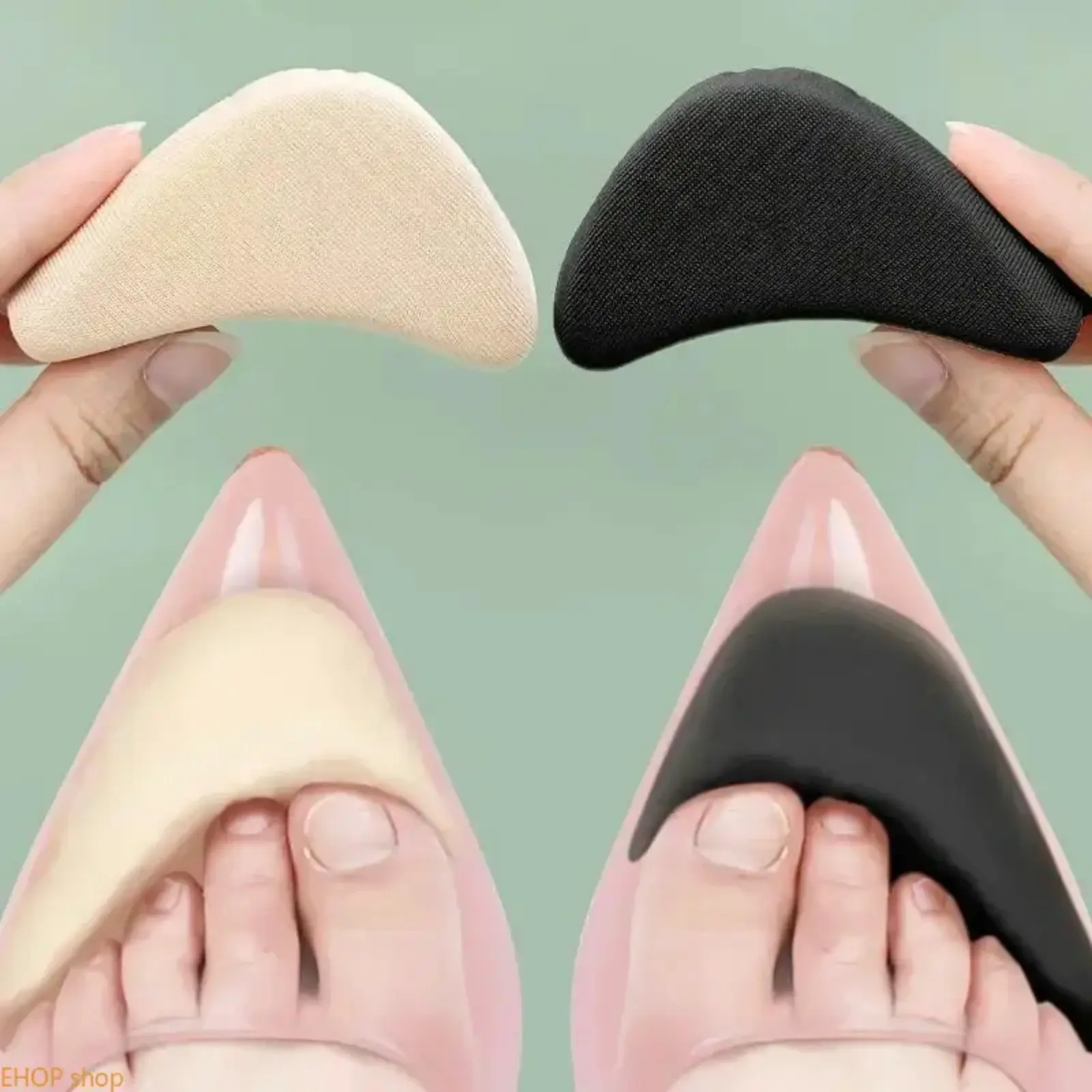 Memory Foam High Heel Forefoot Cushion Pads for Women, Anti-Slip Toe Protector & Shoe Size Filler Inserts, Soft Cushion Insoles for Pumps, Heels & Tight Shoes, Comfort Shoe Accessories for All-Day Wear
