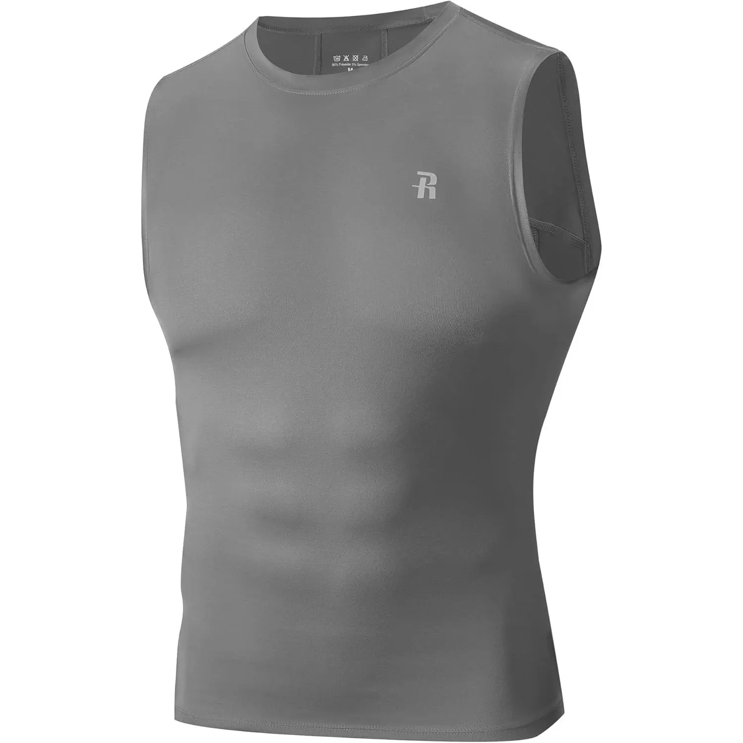 Men's Sleeveless Compression Tank Top, Smooth Spandex Muscle Baselayer, Quick-Dry Athletic Vest for Running, Football & Squats, Undershirt, Athletic Men's Sports Vest, Durability