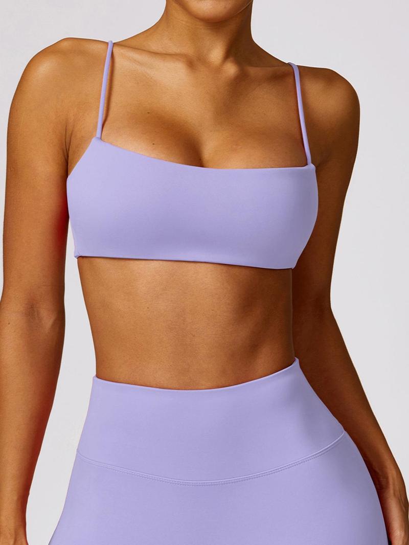 Women's Solid Color, Quick Drying Breathable Comfortable Gym Sports Bra, Ladies Sportswear for Indoor Outdoor Wear