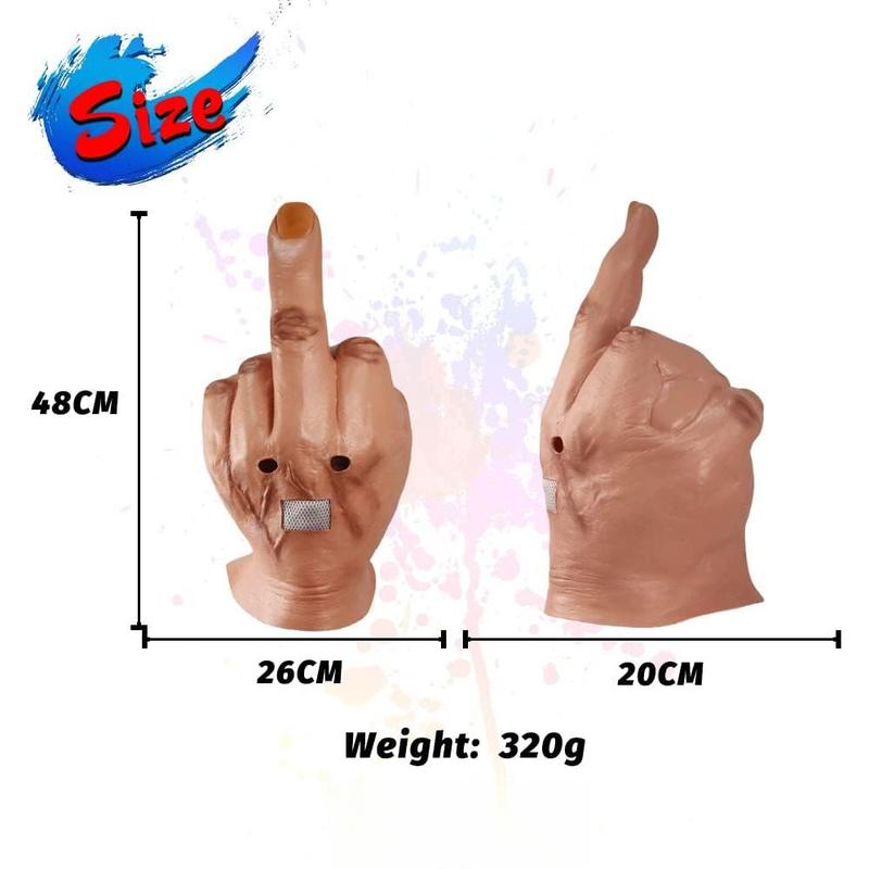 Middle Finger Funny Head Mask Costume Party Prop Adult Middle Finger Mask Middle Finger Funny Head Mask Costume Party Prop Adult Middle Finger Mask