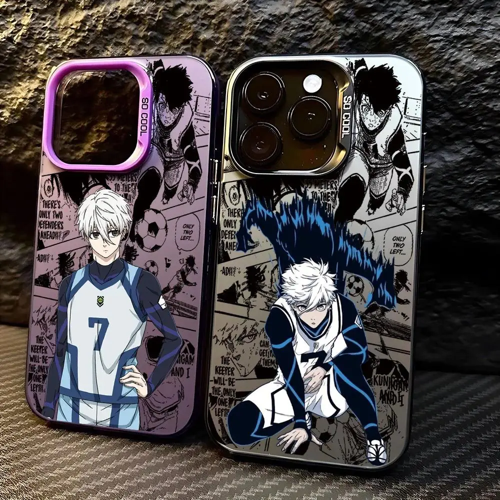 Customized S-Seishiro Nagi Cool B-Blue Locks Protective Matte Back Smartphone Case for Anime Fans, Multi-Model Fit for iPhone 17 Pro Max, 16, 15, 14, 13, 12, 11 Pro Max, Air - Handheld Cellphone Accessory, Iphone 15