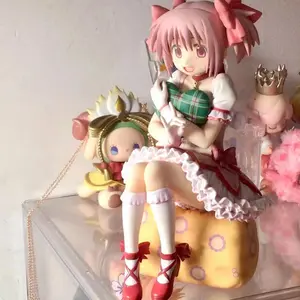 Hot-Selling Puella Magi Madoka Magica 14cm Sitting Figure PVC Desktop Ornament Cute Collectible Toy Children's Gift