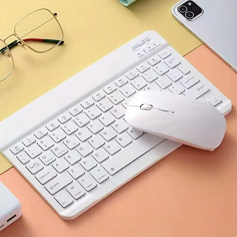 Wireless Keyboard Mouse Set, Portable Wireless Keyboard & Mouse, Silent Keyboard & Mouse Set for iPad, Tablet, Laptop, Office Computer Keyboard, Keyboard and Mouse Wireless, Keyboard Mouse Combo
