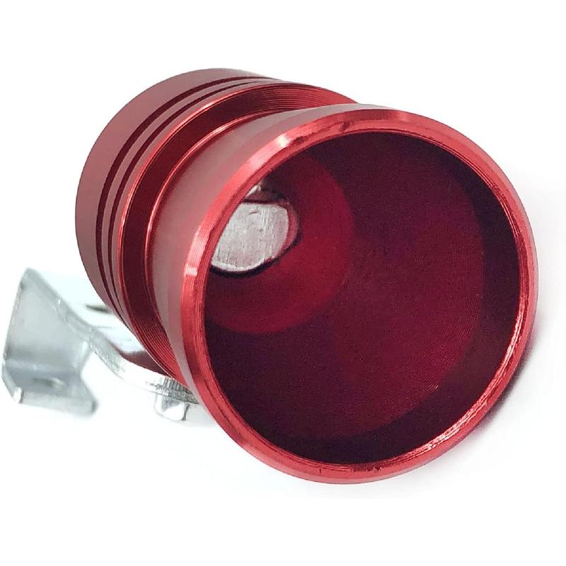 2pcs XL Size Aluminum Alloy Universal Turbo Sound Exhaust Muffler Pipe Whistle Car Roar Maker Red