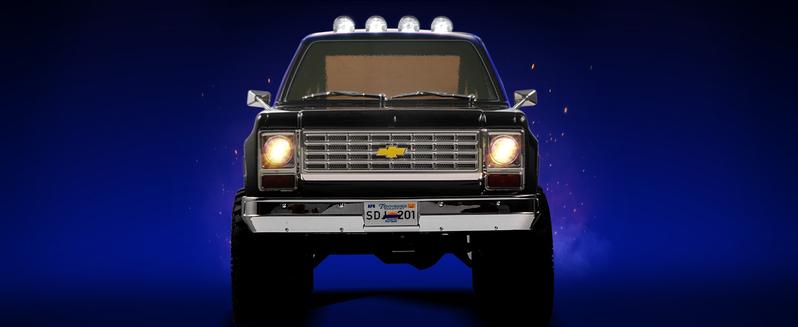 FMS 1/10 RC Crawler FCX10 Chevy K5 Blazer RS RC Car Officially Licensed Car Model RC Pickup Truck Hobby RC Offroad Rock Truck DIG/4WD/FWD 11CH 2.4GHz Remote Control Car for Adults Included (RS does not come with Charger and battery)