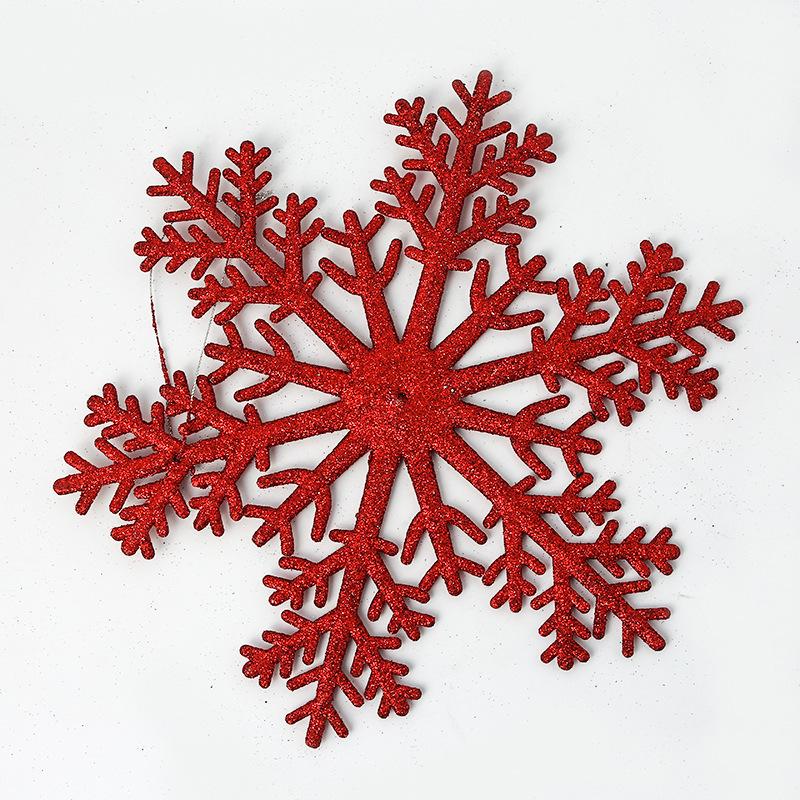 Christmas decoration plastic powder-coated snowflake pieces, Christmas tree ornaments, Christmas decoration supplies