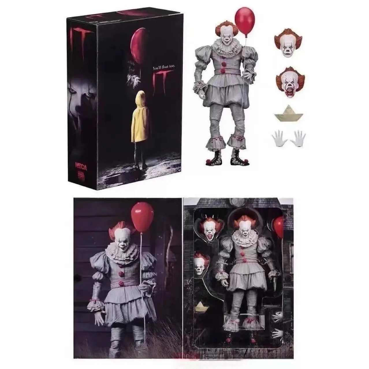 Neca It 3D Horror Deluxe Edition 2017 Movie Limited Edition Doll Model, Home Decor, Collectible, Gift for Halloween, Party, Festival
