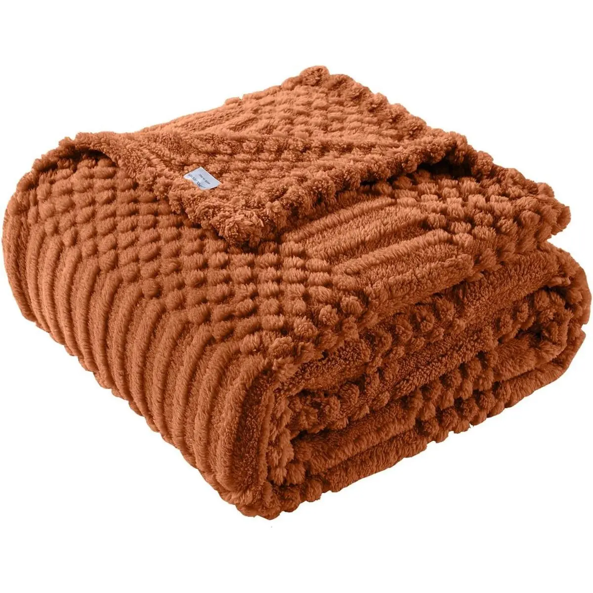 Rust Throw Blanket - Soft & Fluffy Fleece, Cute & Aesthetic, Perfect for Sofa, Couch, Chair, Bed, Living Room & Bedroom, All-Season Use, Plush & Cozy Decorative Blanket