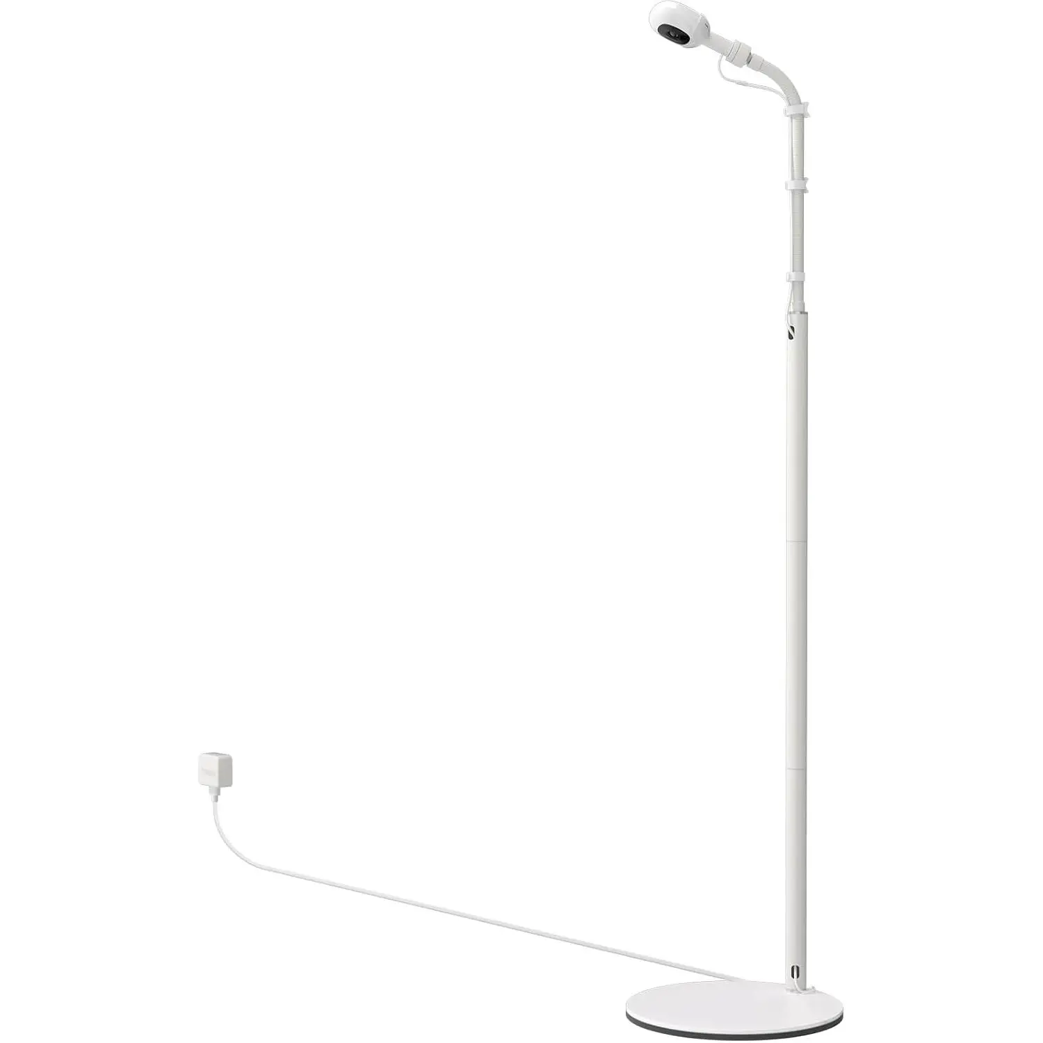 Floor Stand for Nanit Pro Baby Monitor, Gooseneck Swivel Holder Mount with Adjustable Height, Stable Base & Temperature & Humidity Display – No Tools or Wall Damage (Camera Not Included)