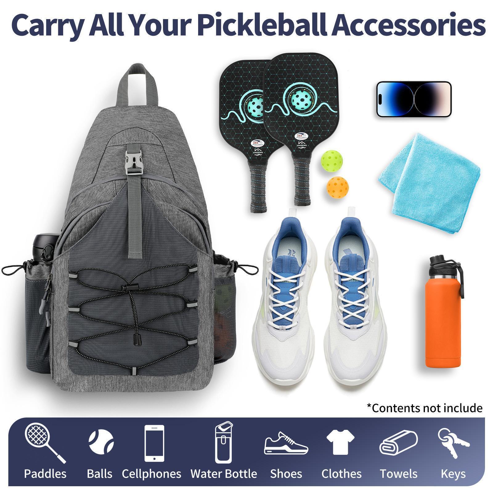One bag. All your gear. Zero hassle.  Whether it’s tennis, badminton or pickleball – this cross-body bag organizes rackets & equipment with EASE.