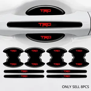 8pcs Car Door Bowl Handle Protector Film Sticker, Accessories for Trd Corolla Yaris Aygo Prius Chr Camry Auris Avensis Land
