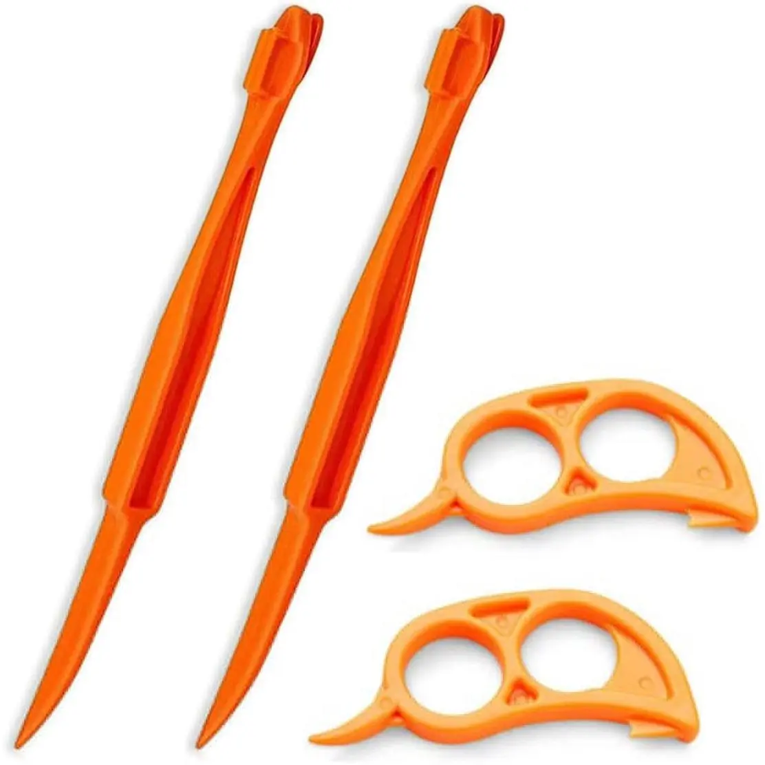 Orange Citrus Peelers Citrus  Citrus Peel  Plastic Easy Slicer  Peeler Remover Opener Kitchen Accessories  Cooking Tool Kitchen Gadgets (Set A)