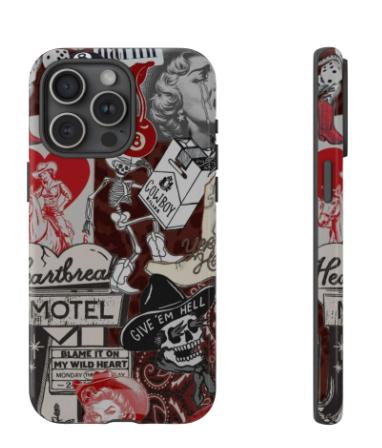 Retro Western Motel Style & Trendy Cinematic Aesthetic Dual-Layer Film Phone Case — Compatible with iPhone 13, 14, 15, and 16 Series
