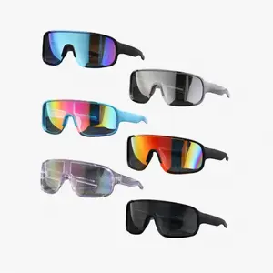 Paleshy 6 Pack Sports Sunglasses for Men & Women, Lightweight Wraparound Polycarbonate Frame in Assorted Colors with UV400 Protection for Cycling & Running, Outdoor Sports Glasses, Men's Sunglasses