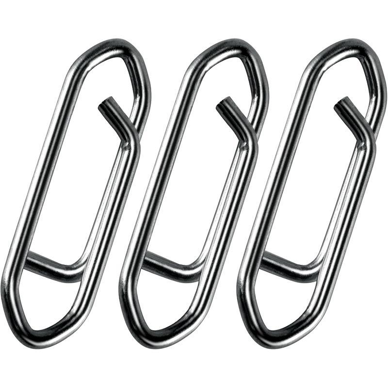 50pcs Fishing Lure Quick Clips in 3 Sizes, High Strength Stainless Steel Fish Clip Buckle Connectors, Fishing Tools for Saltwater & Freshwater Fishing