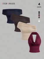 Burgundy/Apricot/Dark Coffee/Navy Blue