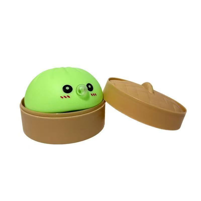 Kawaii Bubble-Blowing Steamed Bun Squishy Toy - Cute Sensory Fidget & Stress Relief