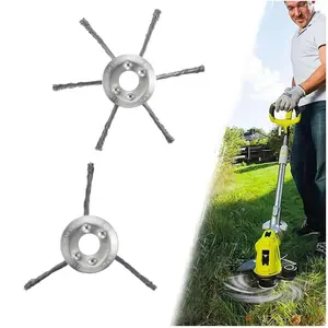 Weed Wacker Replacement Heads,Steel Wire Trimmer Head,Duty Weed Brush Cutter Attachment for Electric & Cordless String Trimmers,ldeal for Grass,Moss & Rust Removal.