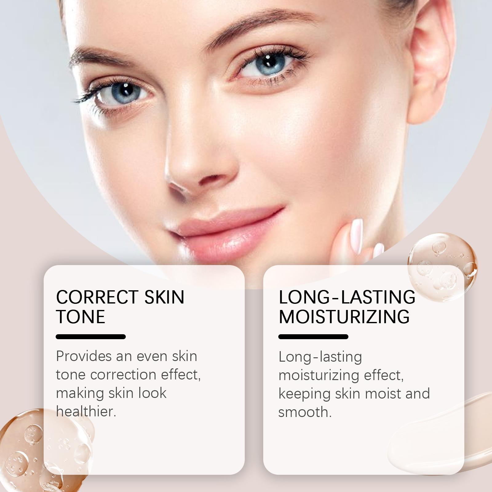 Moisturizing And Moisturizing Liquid Foundation, Which Modifies Blemishes And Natural Concealers To Create A Light Moisturizing Base Makeup