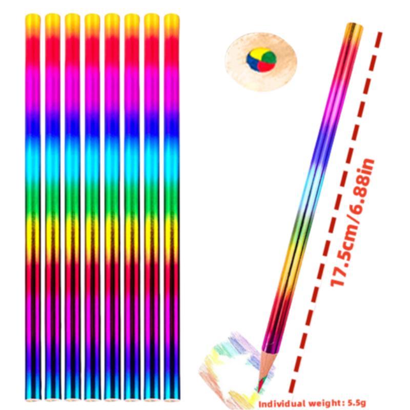 Colorful Pencil, 5/10/15/20pcs Rainbow Pencil, Multicolor Pencil, Drawing Pencil, Art Supplies for Students, Office Stationery & Supplies