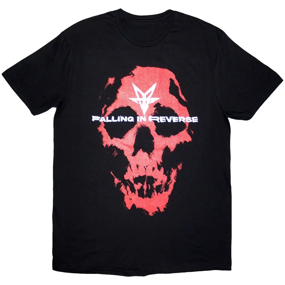 Gothic Skull Pentagram T-Shirt, Alternative Metalcore Graphic 100% Cotton Breathable Short Sleeve Streetwear Tee for Men & Women, Tshirt, Shortsleeve, Distressed, Classic, Casual, Fabric, Street Style, Halloween, Menswear, Outfits, Print