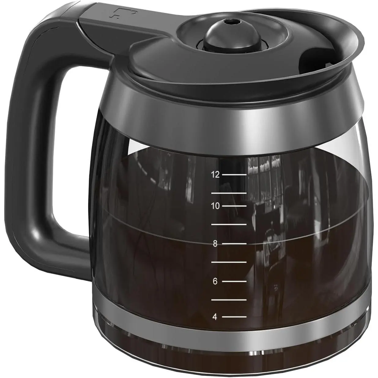 CE251 12-Cup Glass Carafe Pot Replacement Compatible with Ninja Coffee Brewer Maker, Fit Models CE251 CE201 CE201C CE200 CE200C Model# XGLSLID200, 1 Pack