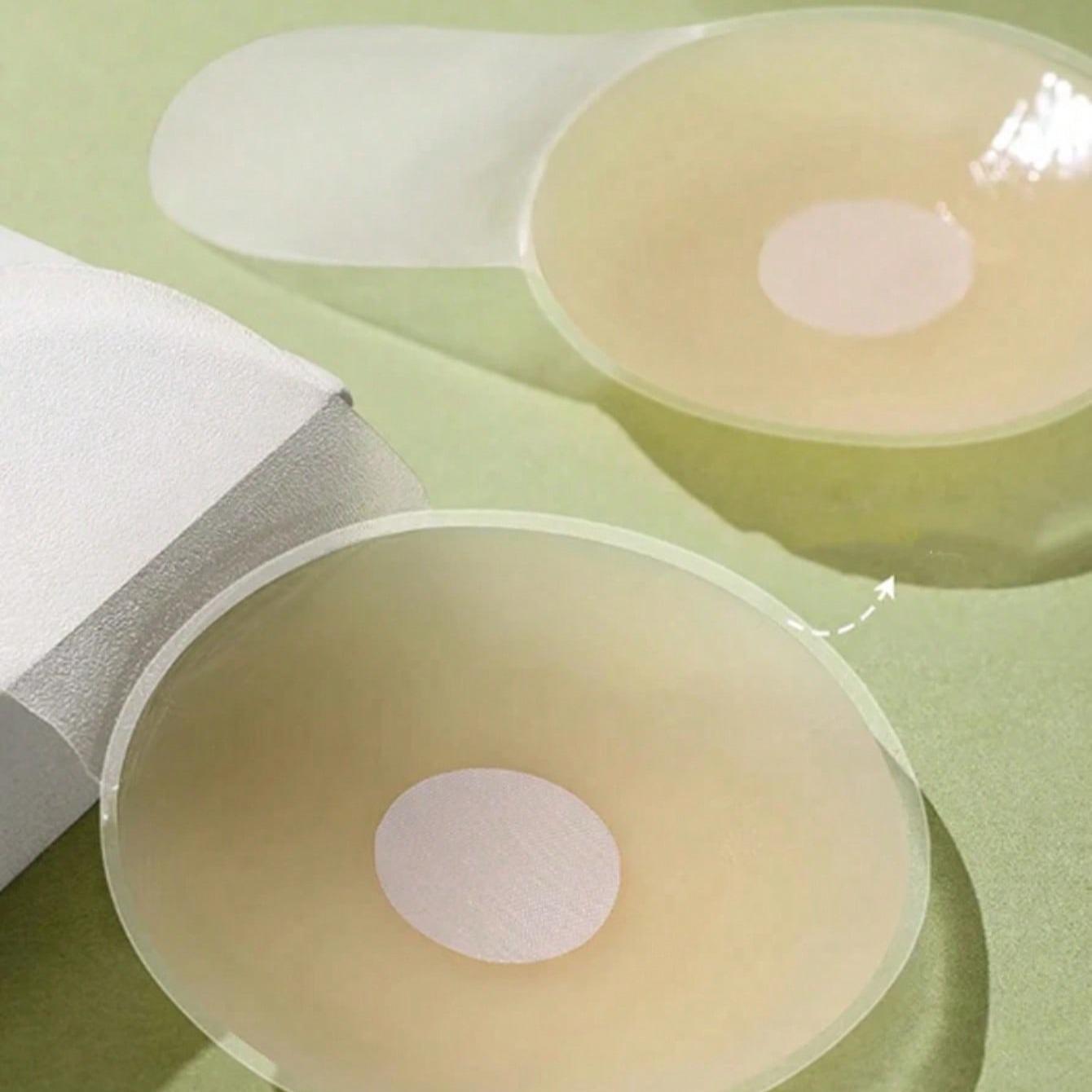 2pcs Reusable Silicone Breast Pads for Women Strapless Invisible Wedding Underwear Silicone Bra Insert Adjustable Push-Up for Summer Anti-Visible Nipple Covers Heat-Resistant Enhances Lift