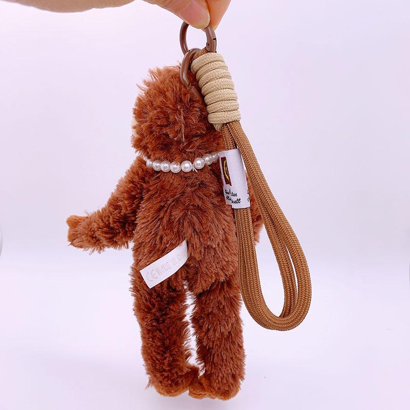 20cm Cute Little Monkey Pendant Plush Plushies Doll Bag Pendant Soft Stuffed Backpack Keychain
