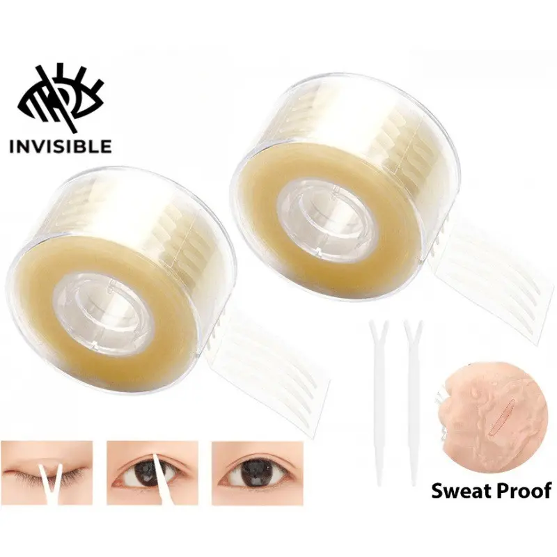 600 Pcs Invisible Lace Eyelid Lift Strips, Double Eyelid Adhesive Tape Stickers, Makeup Tool for Eye Enhancement, Single Item Pack